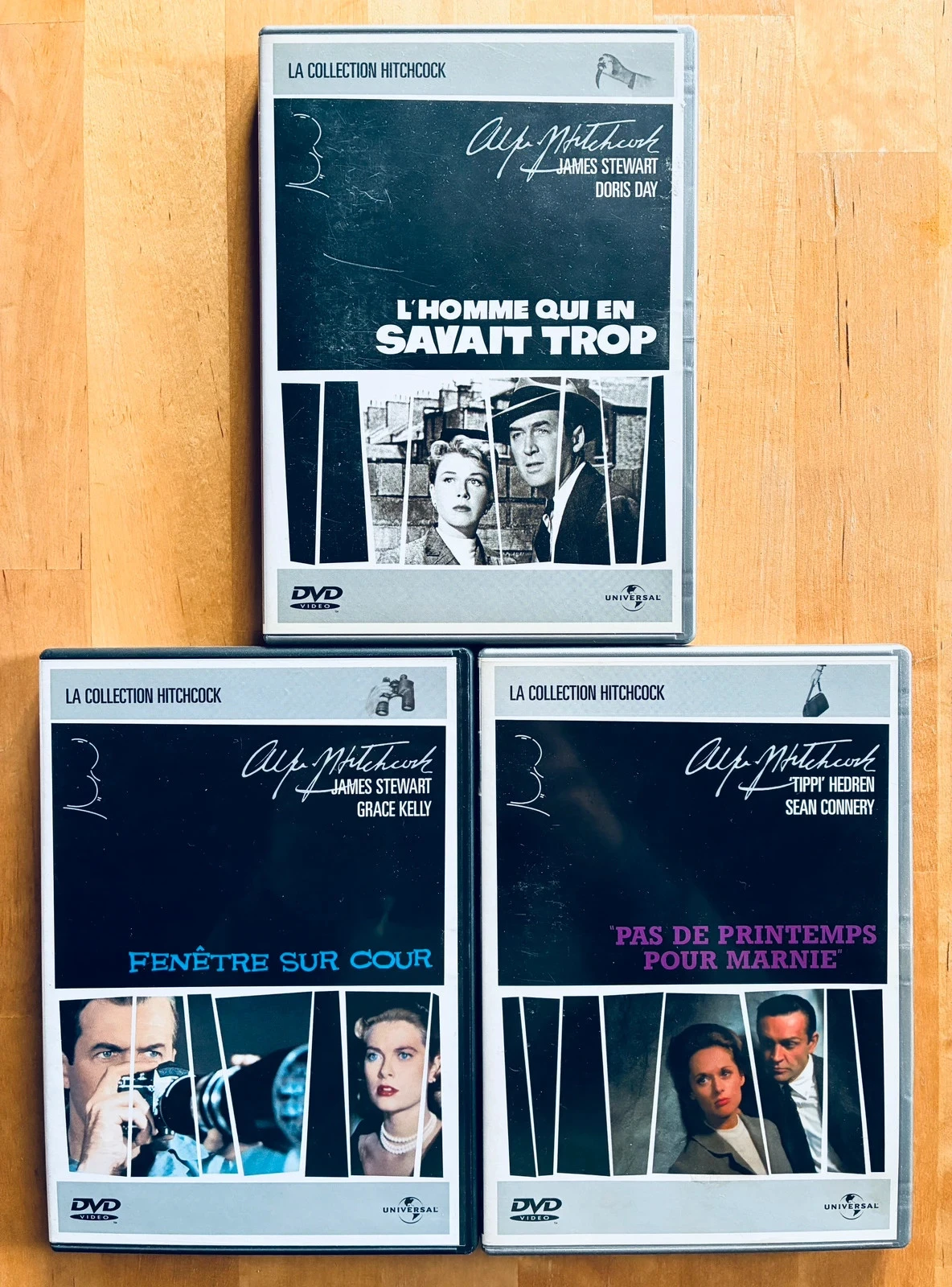 Lot 3 DVD cultes Alfred Hitchcock.